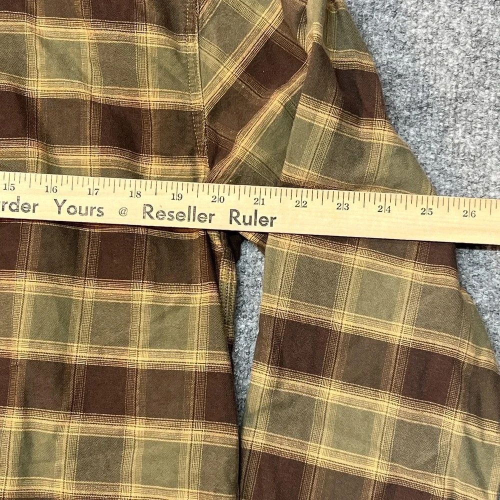The North Face Shirt Mens Large Brown Plaid Button Front Long Sleeve Casual